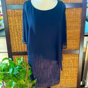 Connected apparel sz10 navy sleeveless dress